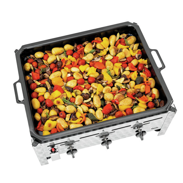 Gas-tafelbraadgrill | TB1100PF | Vloeibaar gas | 3 branders | 11kW | 50mbar | Bakoppervlak 700x540mm