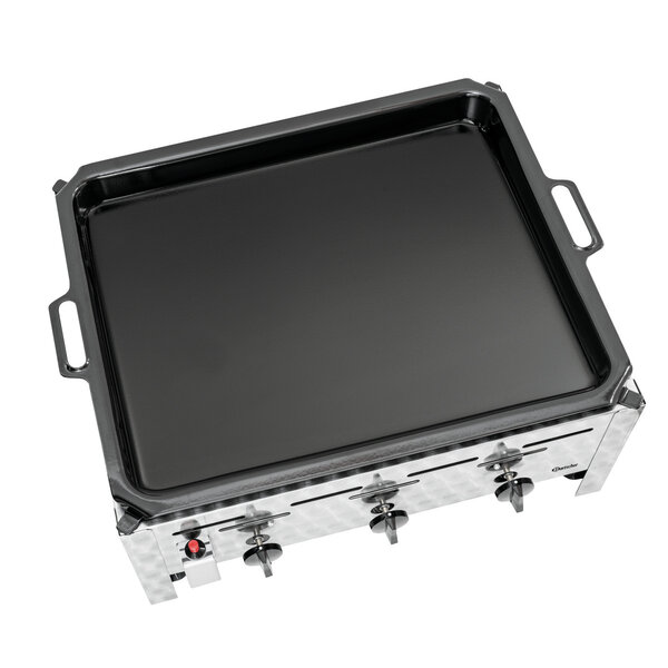 Gas-tafelbraadgrill | TB1100PF | Vloeibaar gas | 3 branders | 11kW | 50mbar | Bakoppervlak 700x540mm