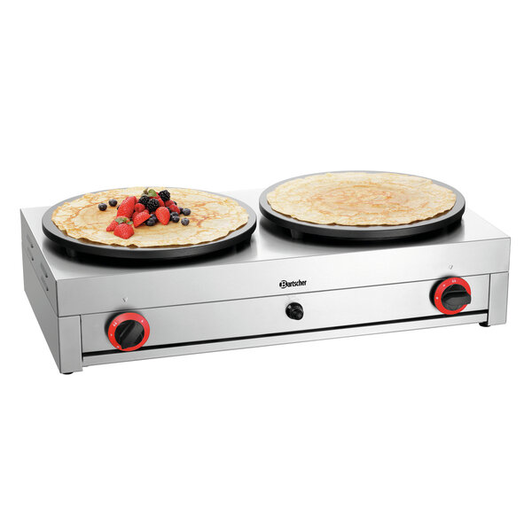 Crêpebakplaat | 2CP400G | Gas | 2 Platen Ø400mm, Afzonderlijk Regelbaar | 6kW | 150-300°C