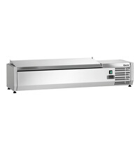 Bartscher Koelopzetvitrine | ED4-1201 | 5x1/4GN | 0–10°C | Statische Koeling | 166W, 230V | RVS-Deksel