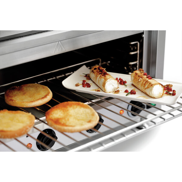 Griddle-Salamander | 6640 | Gladde Grillplaat 700x330mm, 2 Afzonderlijk Regelbare Zones | Grillplaat 50-300°C, Salamander Tot 190°C | 6.64kW, 400V