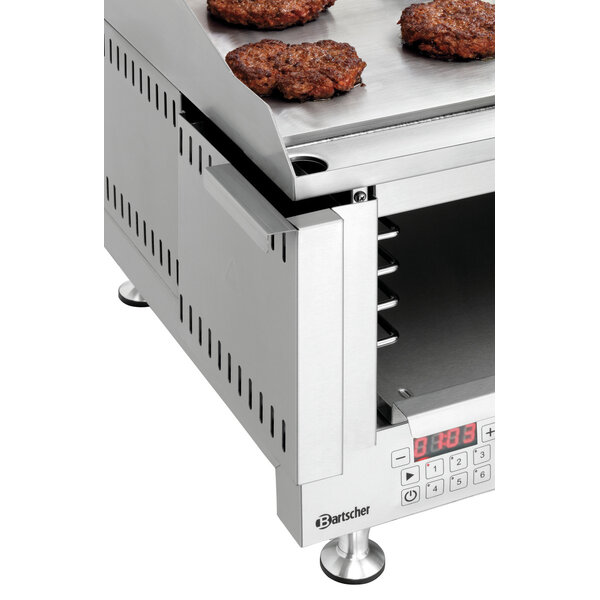 Griddle-Salamander | 6640 | Gladde Grillplaat 700x330mm, 2 Afzonderlijk Regelbare Zones | Grillplaat 50-300°C, Salamander Tot 190°C | 6.64kW, 400V