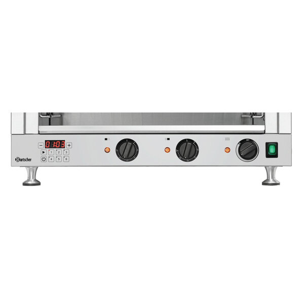 Griddle-Salamander | 6640 | Gladde Grillplaat 700x330mm, 2 Afzonderlijk Regelbare Zones | Grillplaat 50-300°C, Salamander Tot 190°C | 6.64kW, 400V