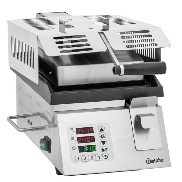 Contactgrill | DT 2000 1G | 1 Grillunit, Glad, Onafhankelijk Regelbare Grillplaten | 50-300°C | 2kW, 230V | Bovenplaat 205x285mm, Onderplaat 240x305mm