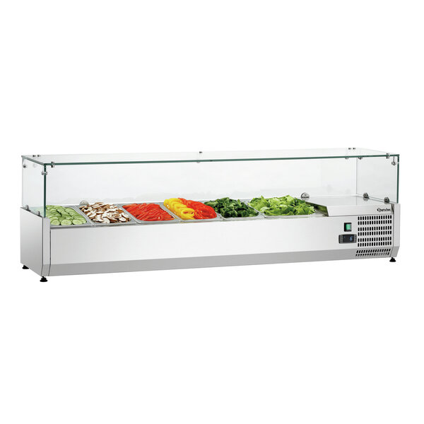 Koelopzetvitrine | GL3-1501 | 5x1/3 GN + 1x1/2 GN | Statische Koeling | 0-10°C | 174W, 230V