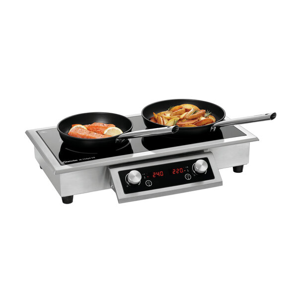 Inductiekookplaat | IK 70dpZ-EB | 2 Kookpitten | 3500W Per Kookpit (Links Boost 5000W) | 60-240°C | 7kW, 400V | Inbouw, Afneembaar Bedieningspaneel