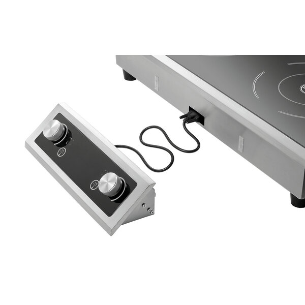 Inductiekookplaat | IK 70dpZ-EB | 2 Kookpitten | 3500W Per Kookpit (Links Boost 5000W) | 60-240°C | 7kW, 400V | Inbouw, Afneembaar Bedieningspaneel