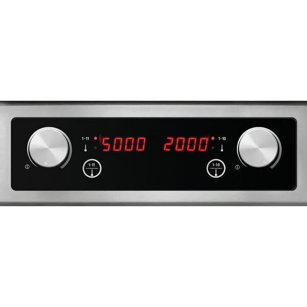 Inductiekookplaat | IK 70dpZ-EB | 2 Kookpitten | 3500W Per Kookpit (Links Boost 5000W) | 60-240°C | 7kW, 400V | Inbouw, Afneembaar Bedieningspaneel