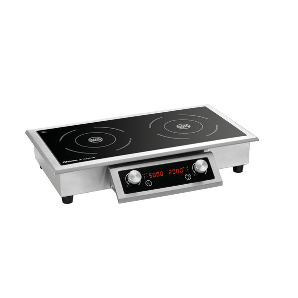 Inductiekookplaat | IK 70dpZ-EB | 2 Kookpitten | 3500W Per Kookpit (Links Boost 5000W) | 60-240°C | 7kW, 400V | Inbouw, Afneembaar Bedieningspaneel