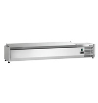 Bartscher Koelopzetvitrine | ED4-1501 | 7x1/4GN | 0–10°C | Statische Koeling | 174W, 230V | RVS-Deksel