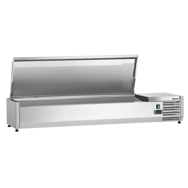 Koelopzetvitrine | ED3-1501 | 5x1/3 GN + 1x1/2 GN | 0-10°C | Statische Koeling | 174W, 230V | RVS Deksel