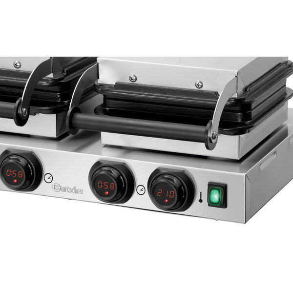 Wafelijzer | MDI 2BW160-101 | 2 Bakunits, Brusselse Wafel | Wafelmaat 160x100mm, 32mm Hoog | 50-300°C | 2x2.2kW, 2x230V