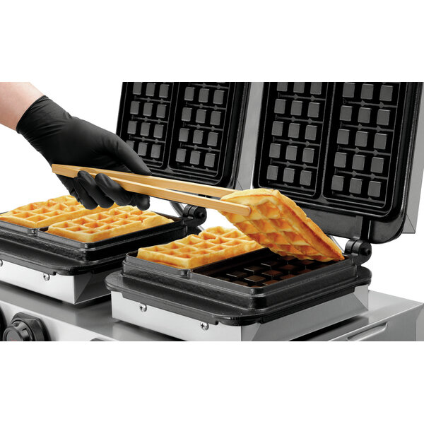 Wafelijzer | MDI 2BW160-101 | 2 Bakunits, Brusselse Wafel | Wafelmaat 160x100mm, 32mm Hoog | 50-300°C | 2x2.2kW, 2x230V