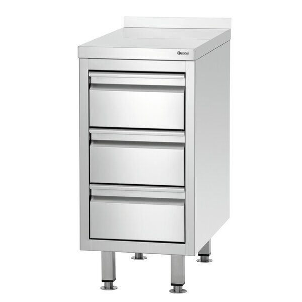 Ladekast | 700S3A | 3 Laden | 1/1 GN | CNS 18/10 | Volledig Uittrekbaar | 50kg Per Lade | 850-900(h)mm