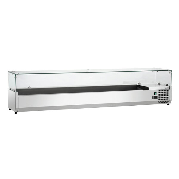 Koelopzetvitrine | GL3-2001 | 9x1/3 GN, Max. 150mm Diep | 0-10°C | Statische Koeling | 194W, 230V