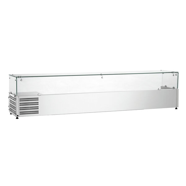 Koelopzetvitrine | GL3-2001 | 9x1/3 GN, Max. 150mm Diep | 0-10°C | Statische Koeling | 194W, 230V