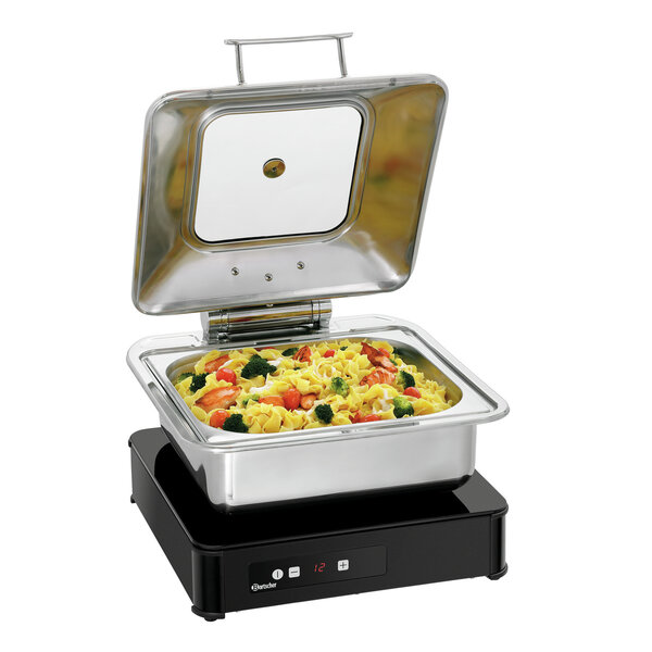 Inductiewarmhoudplaat | IW3-SW | 1 Warmhoudplaats | 40-95°C | 300W | Pan Ø200-380mm | Glazen Oppervlak 390x390mm