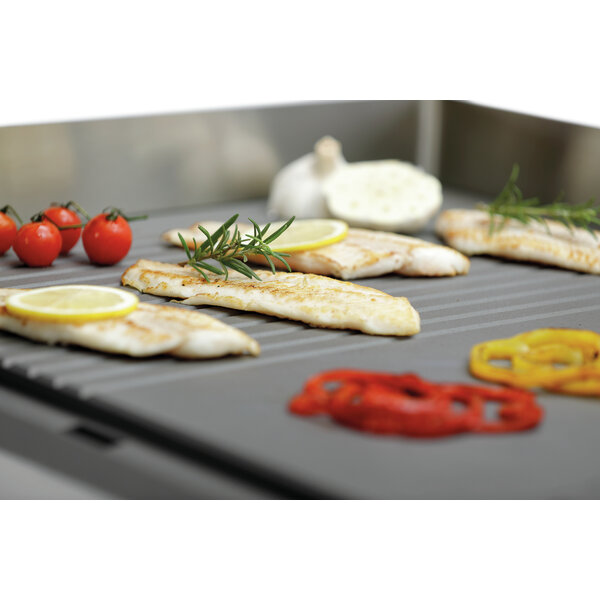 Grillplaat | GDP 980E-GR | Elektrisch | 3 Verwarmingszones | 2/3 Glad, 1/3 Geribbeld | 50-300°C | 9kW, 400V | 980x480mm