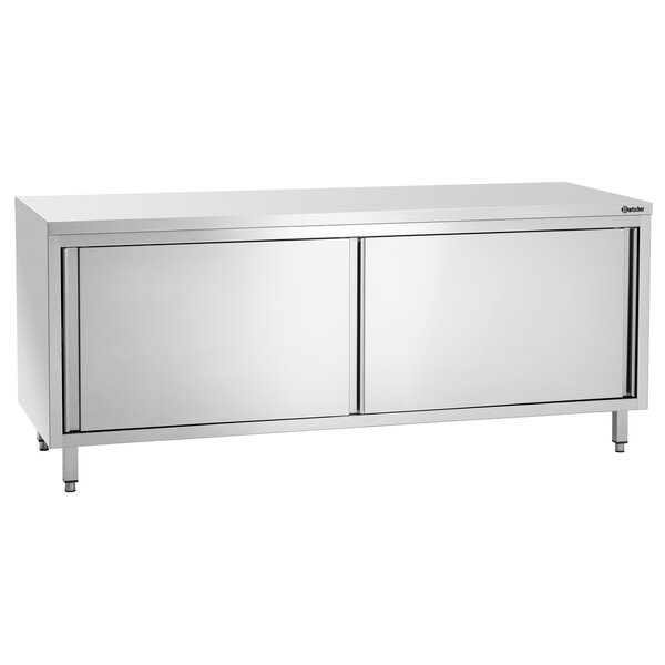 Werkkast | Serie 700 | Schuifdeuren | Verstelbaar Tussenschap | CNS 18/10 | 2000x700x850-900(h)mm