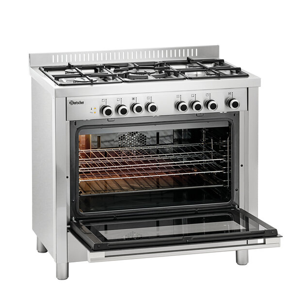 Gasfornuis | BGH 600-521 | 5 Gasbranders | Elektrische Oven 104L, 50-250°C | 11.5kW/230V