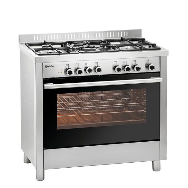 Gasfornuis | BGH 600-521 | 5 Gasbranders | Elektrische Oven 104L, 50-250°C | 11.5kW/230V