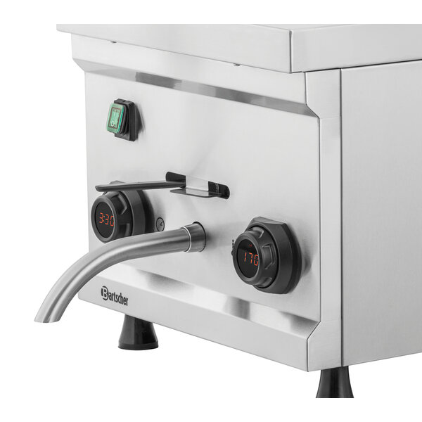 Friteuse | MDI | Elektrisch | 12L | 30-190°C | 9000W | 400V | Automatische Mandlift | Vetaftapkraan