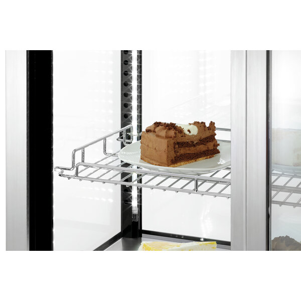 Gekoelde Tafelvitrine | 7450 2E | 177L | -1 Tot +7°C | Convectiekoeling | 2 Verstelbare Roosters | Glazen Schuifdeuren Achterzijde | 350W, 230V | Energieklasse C