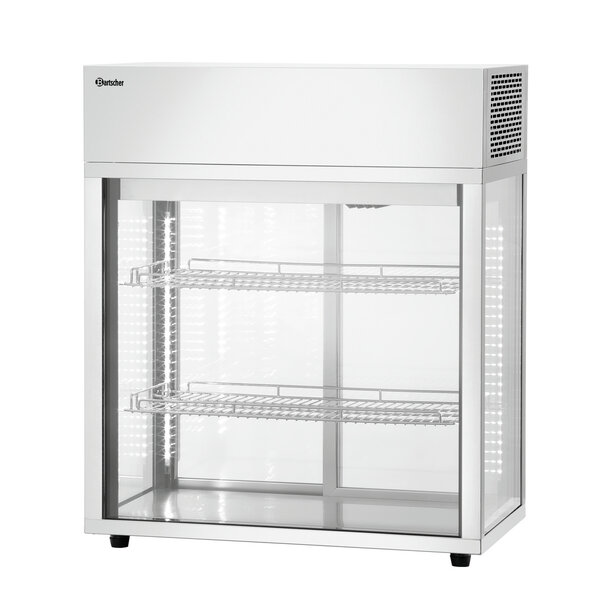 Gekoelde Tafelvitrine | 7450 2E | 177L | -1 Tot +7°C | Convectiekoeling | 2 Verstelbare Roosters | Glazen Schuifdeuren Achterzijde | 350W, 230V | Energieklasse C