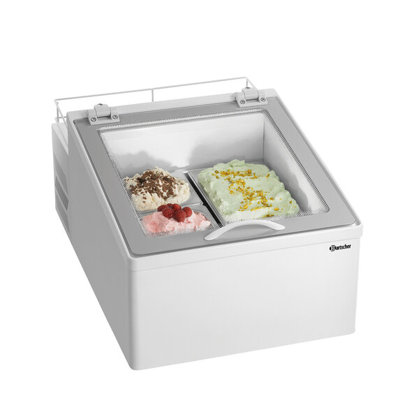 IJsvitrine | 2x5L-F | 2x5L | -15 Tot -18°C | Statische Koeling | Bovenklep | 184W, 230V | Wit