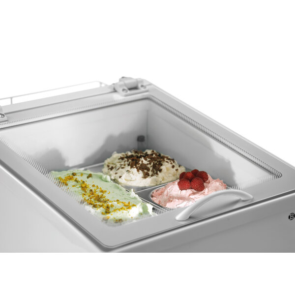 IJsvitrine | 2x5L-F | 2x5L | -15 Tot -18°C | Statische Koeling | Bovenklep | 184W, 230V | Wit