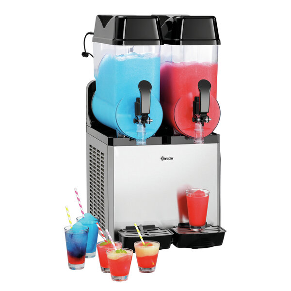 Slushmachine | 2 Reservoirs | 12+12L | -5 Tot -2°C | Compressor | 600W, 230V
