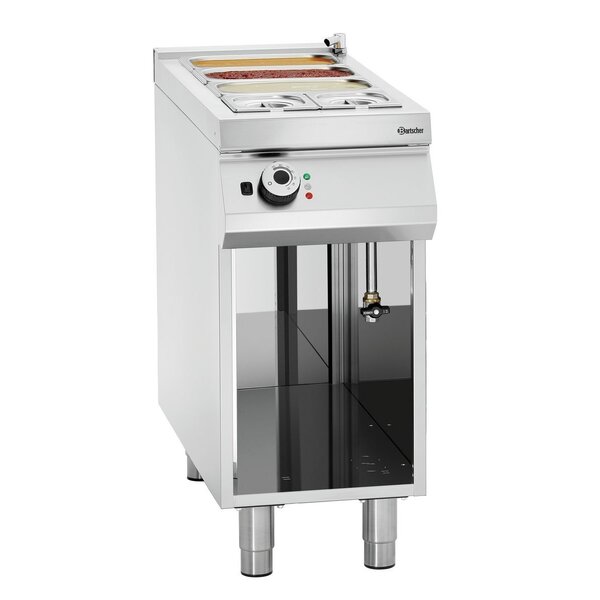 Bain-Marie | Serie 900 | Elektrisch | 1x 1/1 GN + 1x 1/3 GN, Max. 150mm | 30-90°C | 3.5kW, 230V | Vul- En Aftapkraan | Open Onderbouw