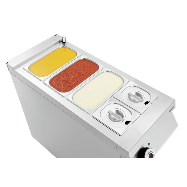 Bain-Marie | Serie 900 | Elektrisch | 1x 1/1 GN + 1x 1/3 GN, Max. 150mm | 30-90°C | 3.5kW, 230V | Vul- En Aftapkraan | Open Onderbouw