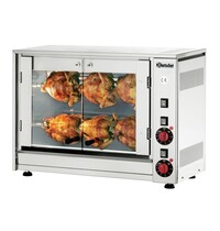 Bartscher Kippengrill | P6 | 6 Kippen | 2 Spiesen | Elektrisch | 2.8kW | 230V | Binnenverlichting