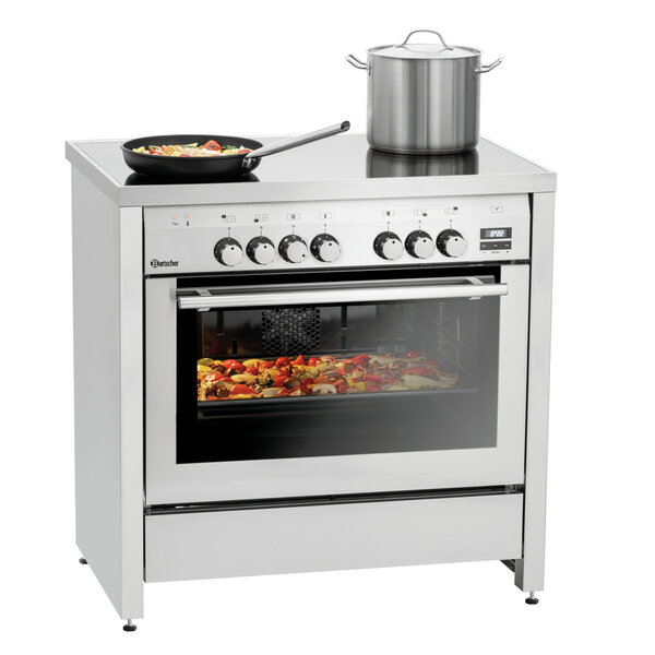 Keramisch Fornuis | 5K-EBMF | 5 Glaskeramische Kookzones | Elektrische Oven 104L, 50-250°C | 11.5kW/400V