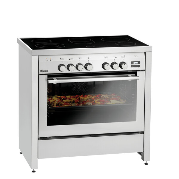 Keramisch Fornuis | 5K-EBMF | 5 Glaskeramische Kookzones | Elektrische Oven 104L, 50-250°C | 11.5kW/400V