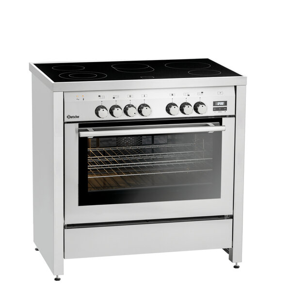 Keramisch Fornuis | 5K-EBMF | 5 Glaskeramische Kookzones | Elektrische Oven 104L, 50-250°C | 11.5kW/400V