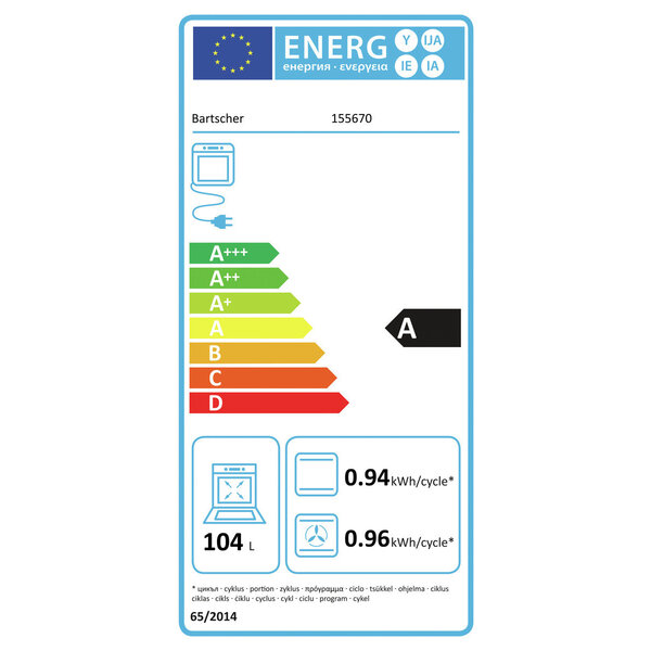 Keramisch Fornuis | 5K-EBMF | 5 Glaskeramische Kookzones | Elektrische Oven 104L, 50-250°C | 11.5kW/400V