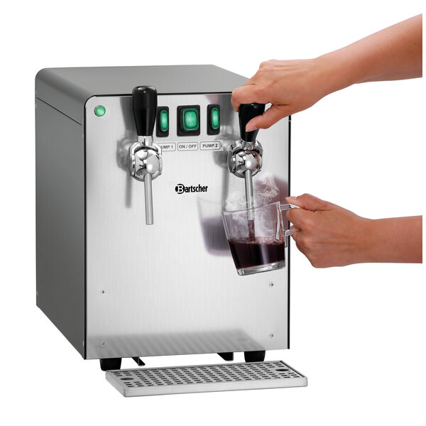 Glühwein Dispenser | 1300 | 2 Kranen | 2 Pompen | 130L/Uur | Tot 85°C | 9kW | 400V