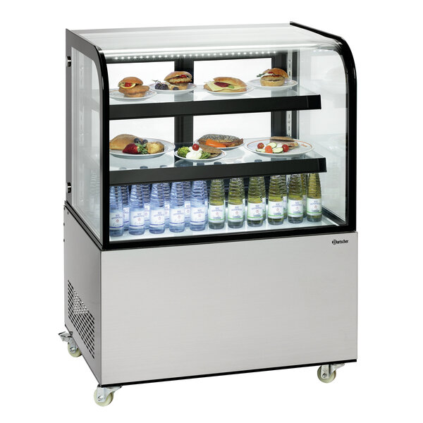Koelvitrine | KV 270L | 270L | Convectiekoeling | Max. 10°C | 475W | 230V | Schuifdeuren Aan Achterzijde