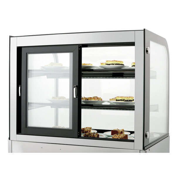 Koelvitrine | KV 270L | 270L | Convectiekoeling | Max. 10°C | 475W | 230V | Schuifdeuren Aan Achterzijde