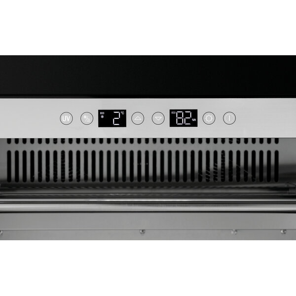 Dry Age-Kast | 380L | 1 Deur | 7 Roosters | 2–14°C | 410W | Driedubbele Beglazing Met UV-filter | UV-lamp | Actieve Koolstoffilter