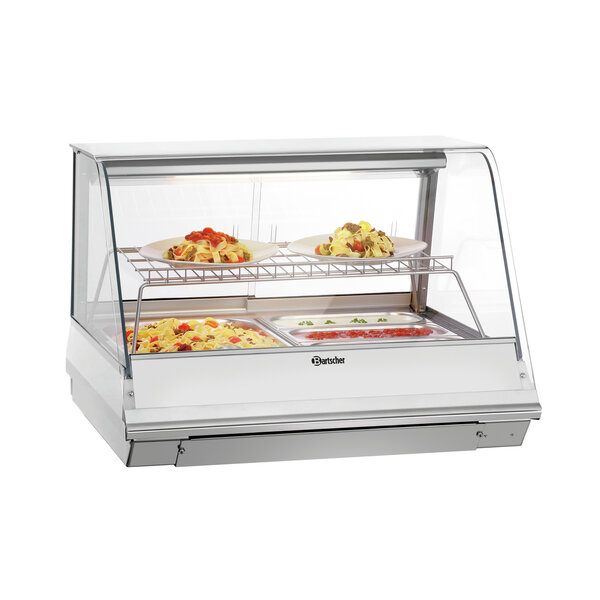 Warmhoudvitrine | GN2110-R | 2x1/1 GN, 95L | Droog Verwarmd | 30-110°C | 2100W, 230V | Schuifdeuren Achterzijde