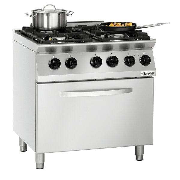 Gasfornuis | MFG 7341 | 4 Pits (2x3.5kW, 2x6kW) | Elektrische Oven 105L, GN 2/1 | 19kW + 3.6kW, 400V | 100-300°C