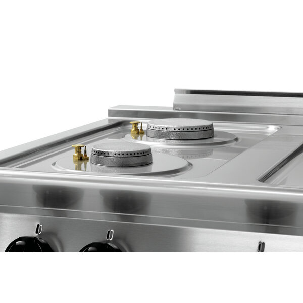 Gasfornuis | MFG 7341 | 4 Pits (2x3.5kW, 2x6kW) | Elektrische Oven 105L, GN 2/1 | 19kW + 3.6kW, 400V | 100-300°C