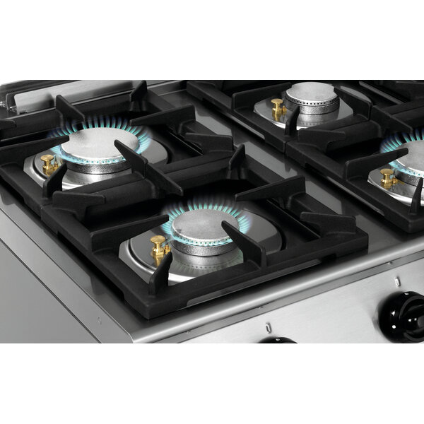 Gasfornuis | MFG 7341 | 4 Pits (2x3.5kW, 2x6kW) | Elektrische Oven 105L, GN 2/1 | 19kW + 3.6kW, 400V | 100-300°C