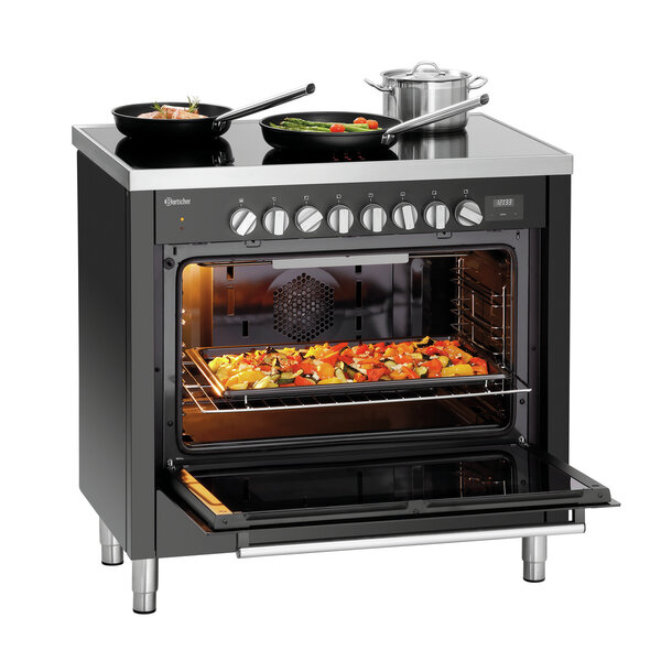 Inductiefornuis | 6K-EBMF | 6 Inductiezones | Elektrische Multifunctionele Oven 87L | 50-250°C | 10.5kW, 400V