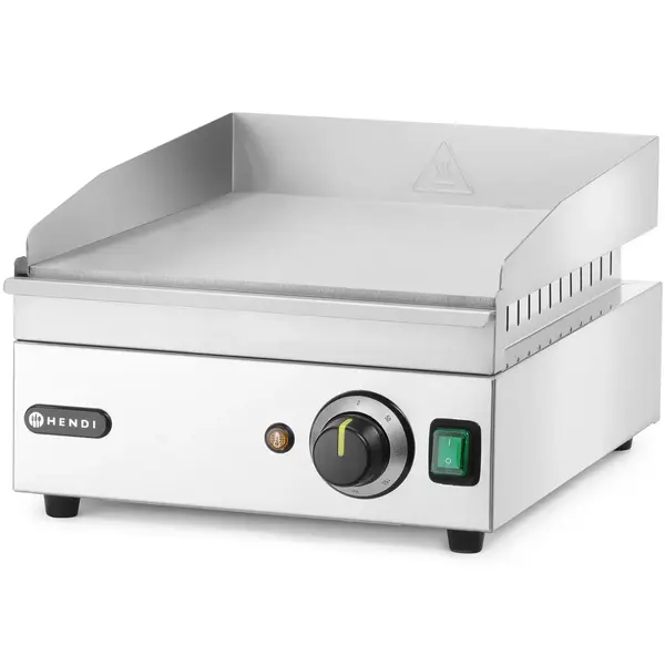 Bak-/Grillplaat | KitchenLine | Elektrisch | Glad Oppervlak 316x380 (Staal) | ≤300°C | 2kW (230V) | 326x445x225(h)mm