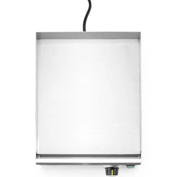 Bak-/Grillplaat | KitchenLine | Elektrisch | Glad Oppervlak 316x380 (Staal) | ≤300°C | 2kW (230V) | 326x445x225(h)mm