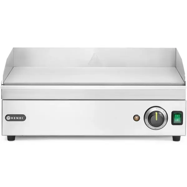 Bak-/Grillplaat | KitchenLine | Elektrisch | Glad Oppervlak 518x330 (Staal) | ≤300°C | 2.4kW (230V) | 527x404x233(h)mm